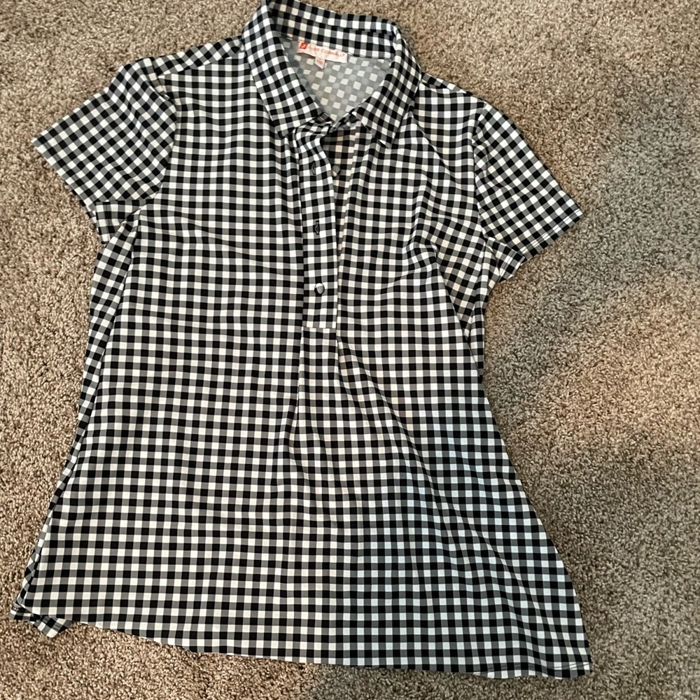 Jude Connally Black and White Button Up Shirt